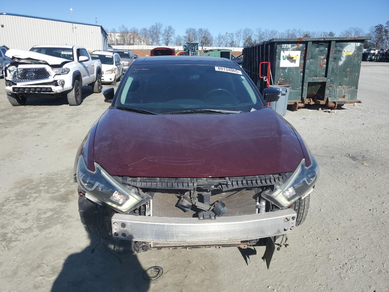 2016 Nissan Maxima VIN 1N4AA6AP9GC400718 Copart auction photo, front end damage thumbnail 5