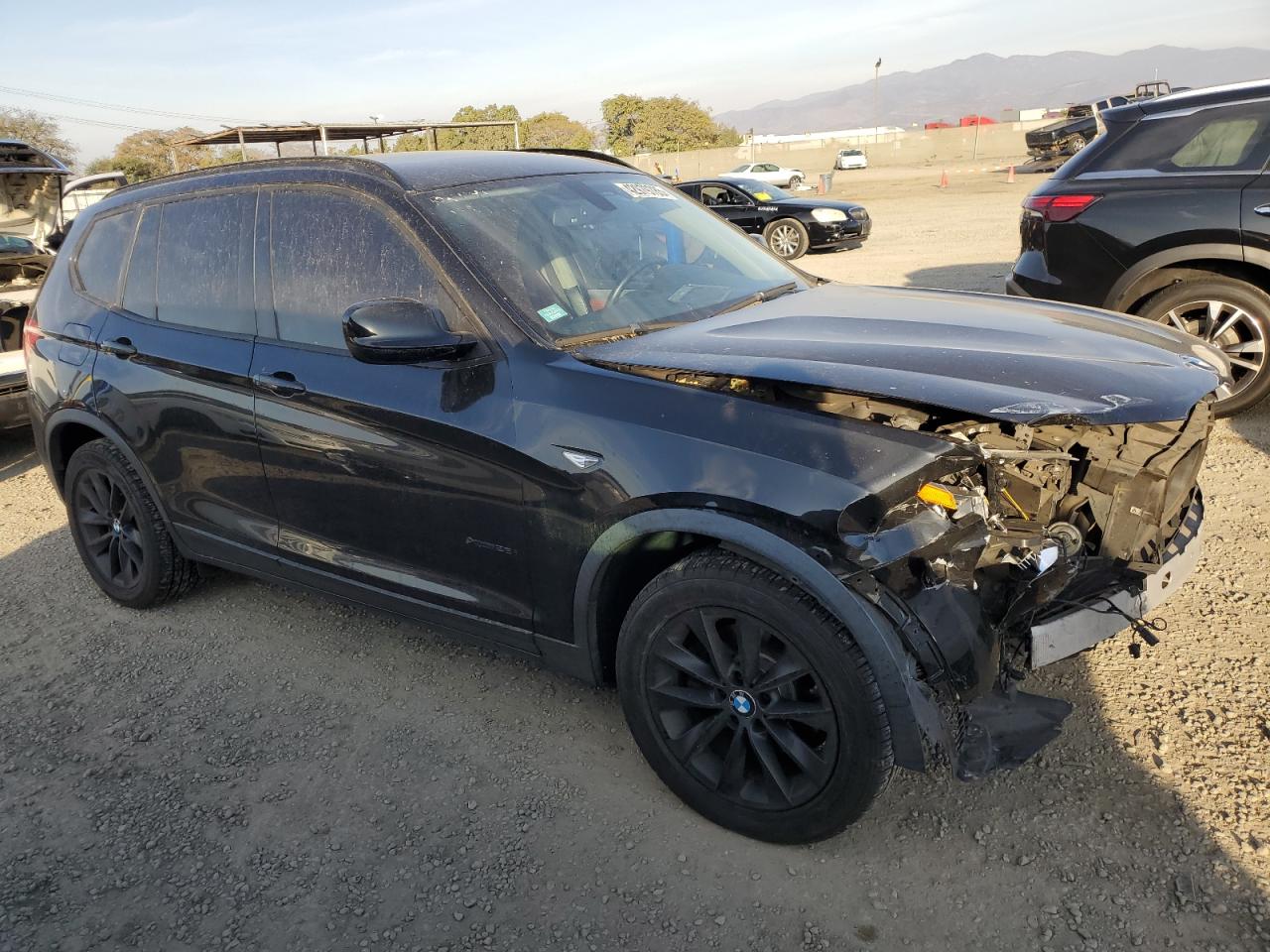 2014 BMW X3 VIN 5UXWX9C55E0D28329 Copart auction photo, front end damage thumbnail 4