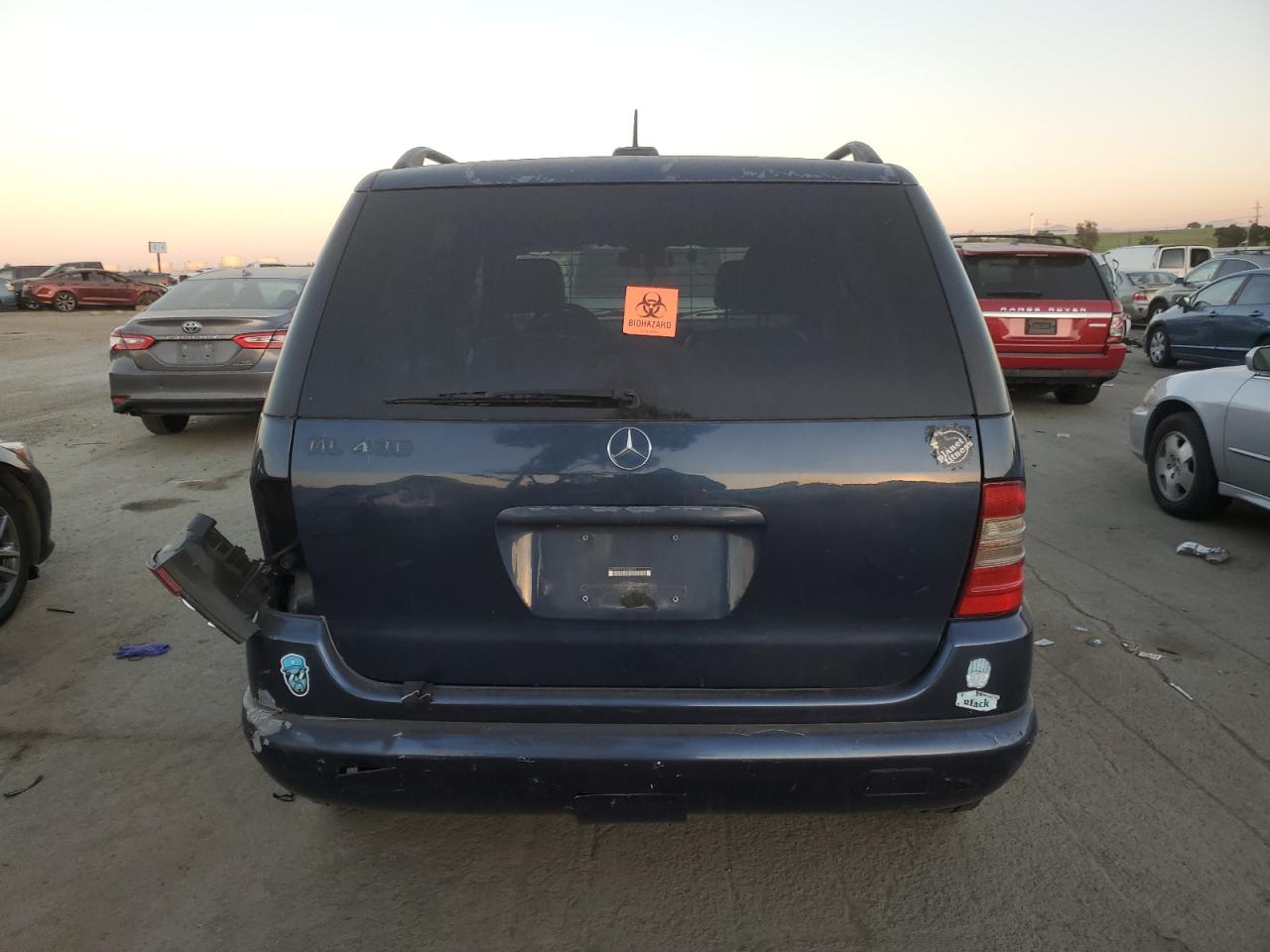 2001 Mercedes-Benz M-klasse VIN 4JGAB72E91A260677 Copart auction photo, rear end / front end damage thumbnail 6