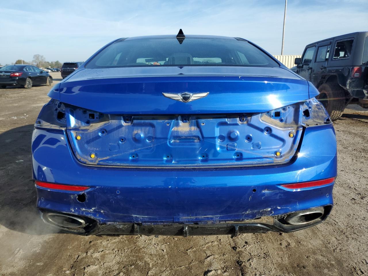 2020 Genesis G80 VIN KMTFN4JE6LU328793 Copart auction photo, front end / rear end damage thumbnail 6