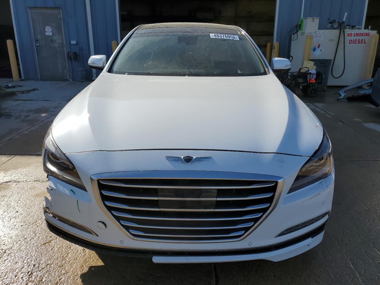 2017 Genesis G80 VIN KMHGN4JF9HU173414 Copart auction photo, front end / minor dent/scratches damage thumbnail 5