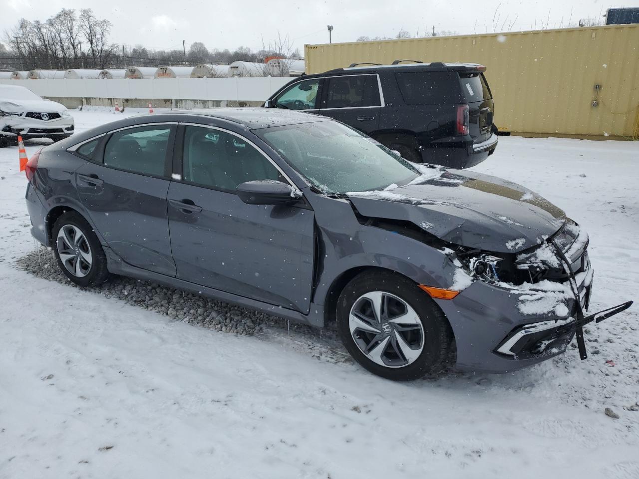 2019 Honda Civic VIN 2HGFC2F67KH580999 Copart auction photo, front end / side damage thumbnail 4