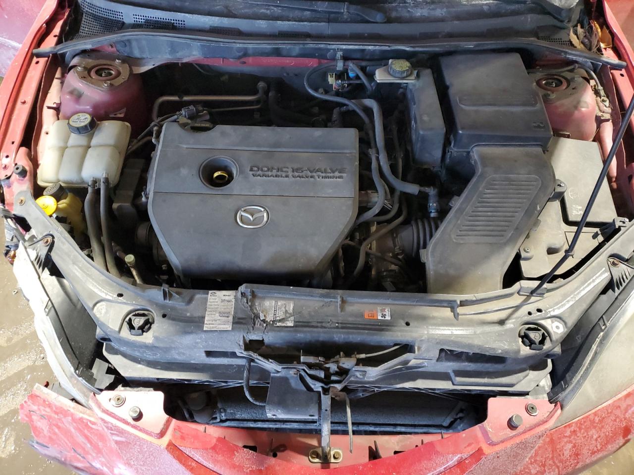 2006 Mazda 3 VIN JM1BK143961501503 Copart auction photo, front end / undercarriage damage thumbnail 11