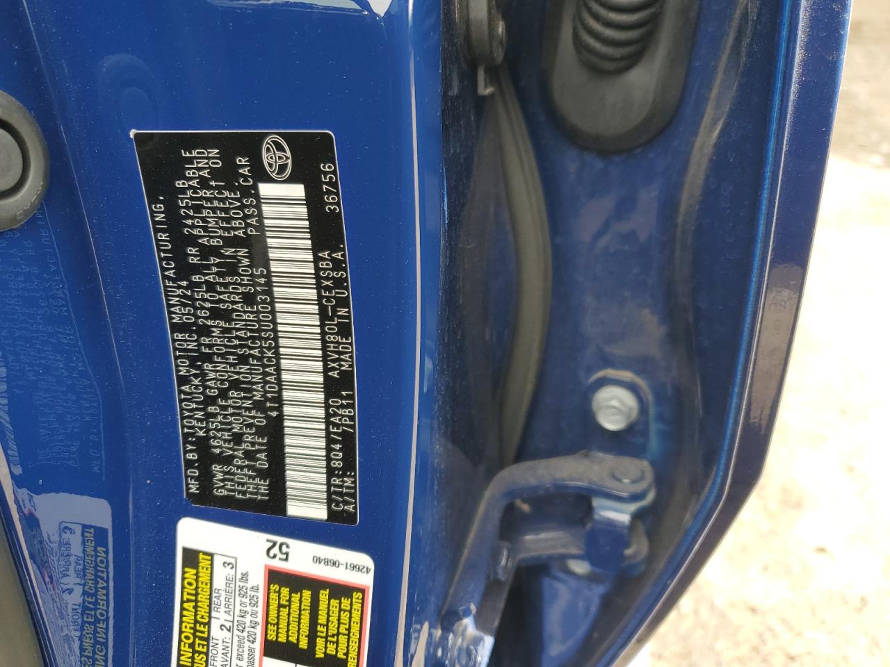 2025 Toyota Camry VIN 4T1DAACK5SU003145 Copart auction photo, rear end damage thumbnail 12