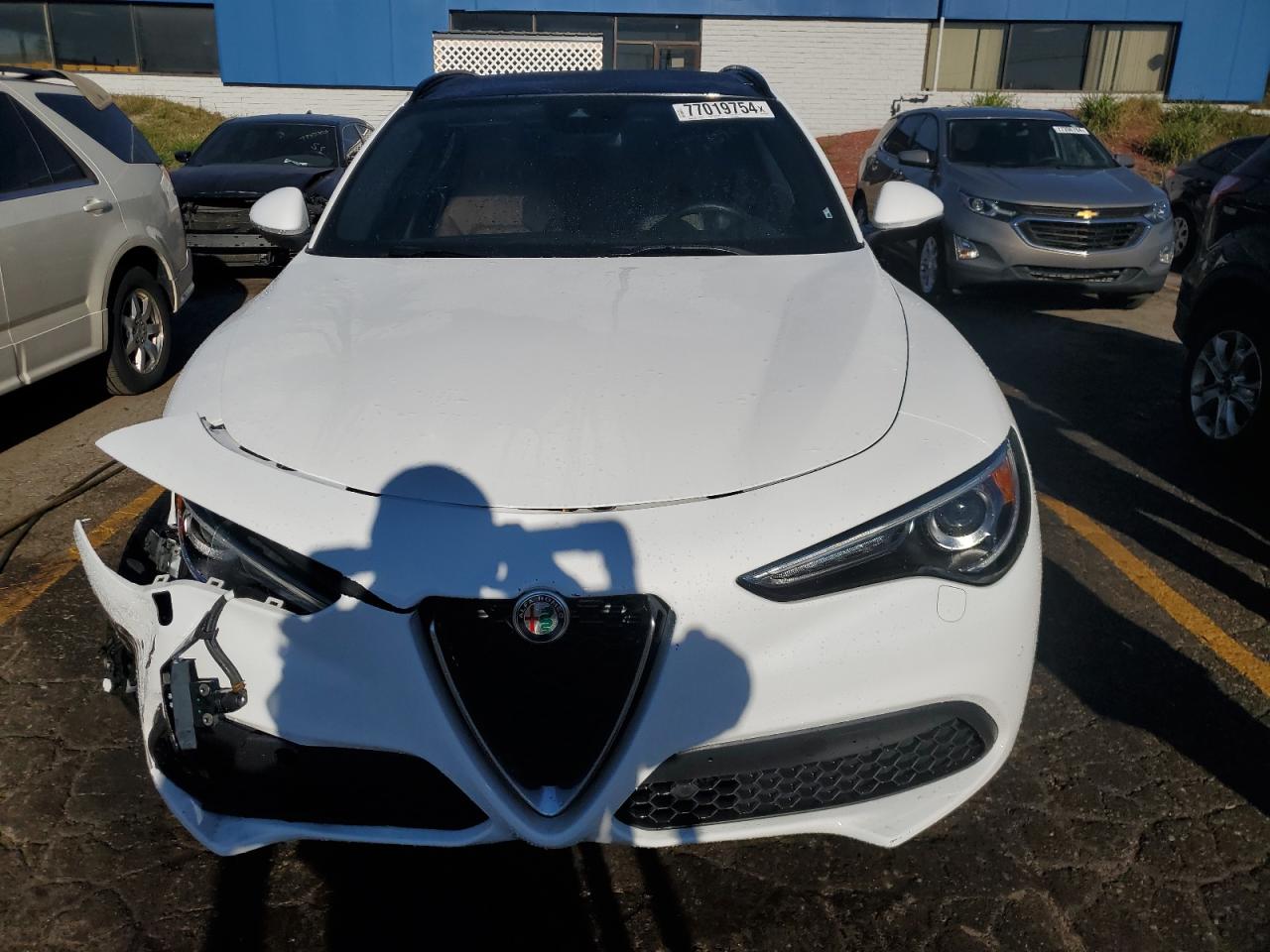 2022 Alfa Romeo Stelvio VIN ZASPAKBNXN7D26569 Copart auction photo, front end / side damage thumbnail 5