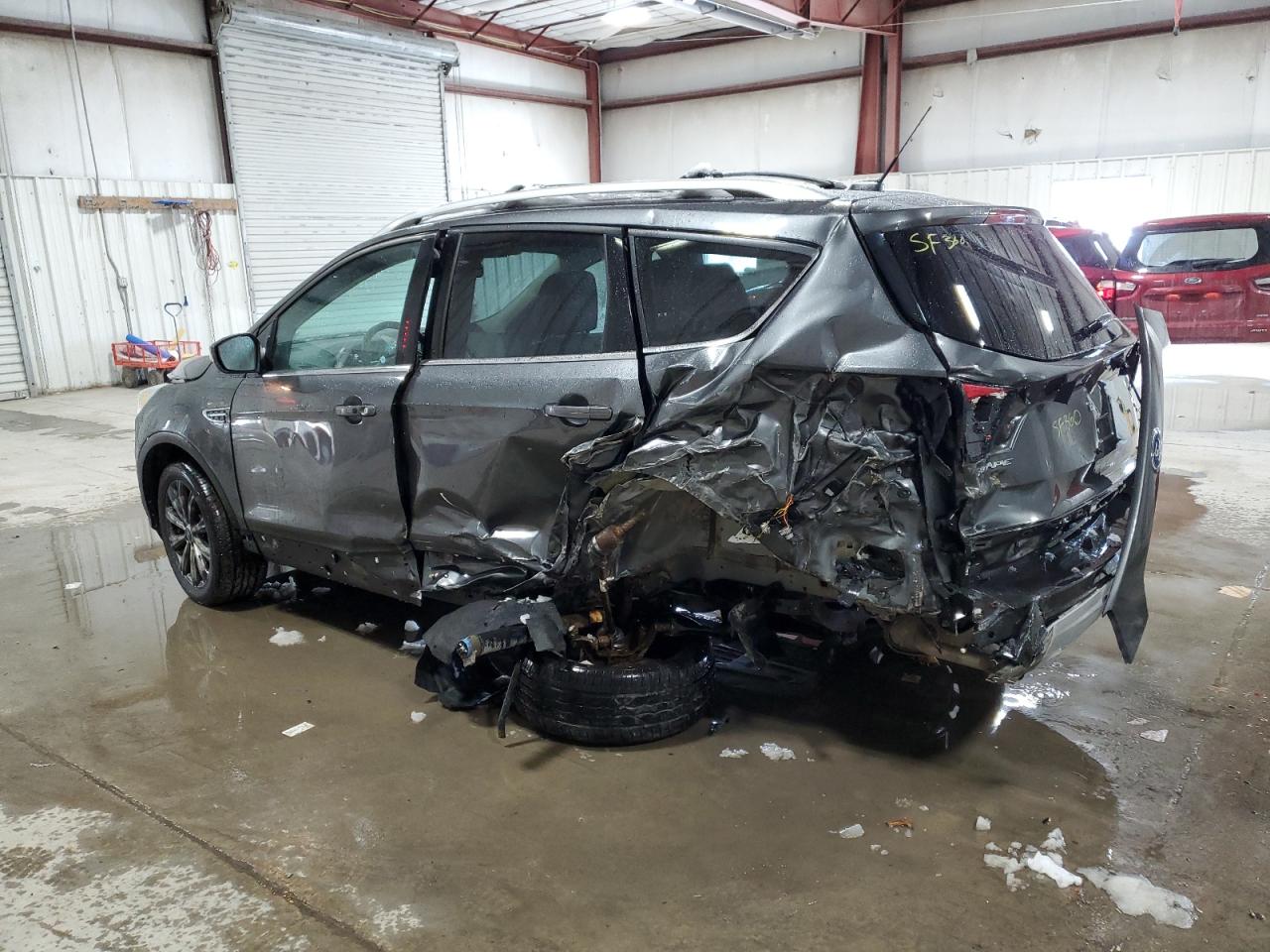2017 Ford Escape VIN 1FMCU9JD6HUE62263 Copart auction photo, side / rear end damage thumbnail 2