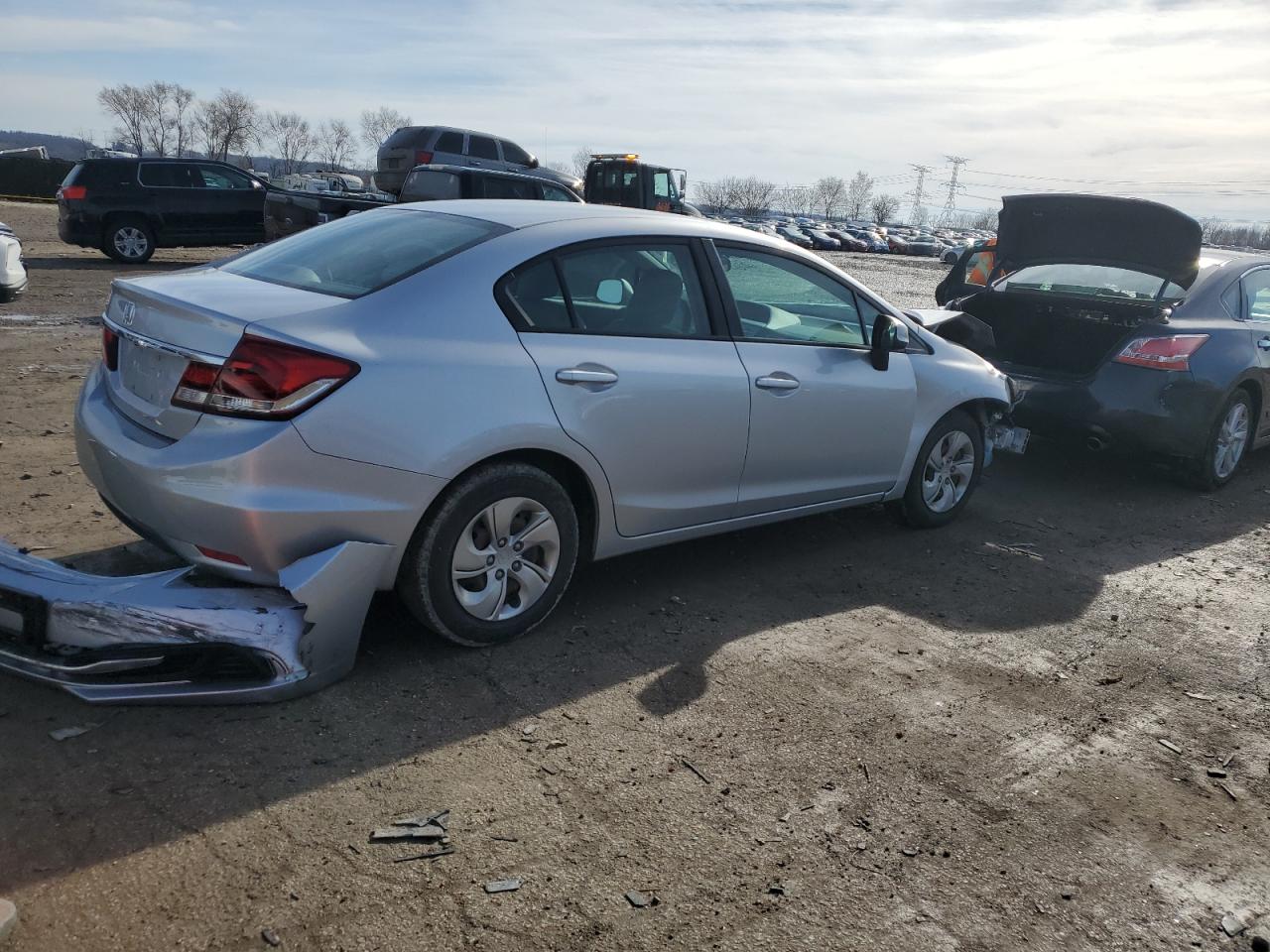 2013 Honda Civic VIN 2HGFB2F5XDH548660 Copart auction photo, front end damage thumbnail 3