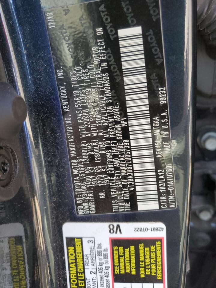 2014 Toyota Venza VIN 4T3BA3BB7EU057398 Copart auction photo, front end / minor dent/scratches damage thumbnail 13