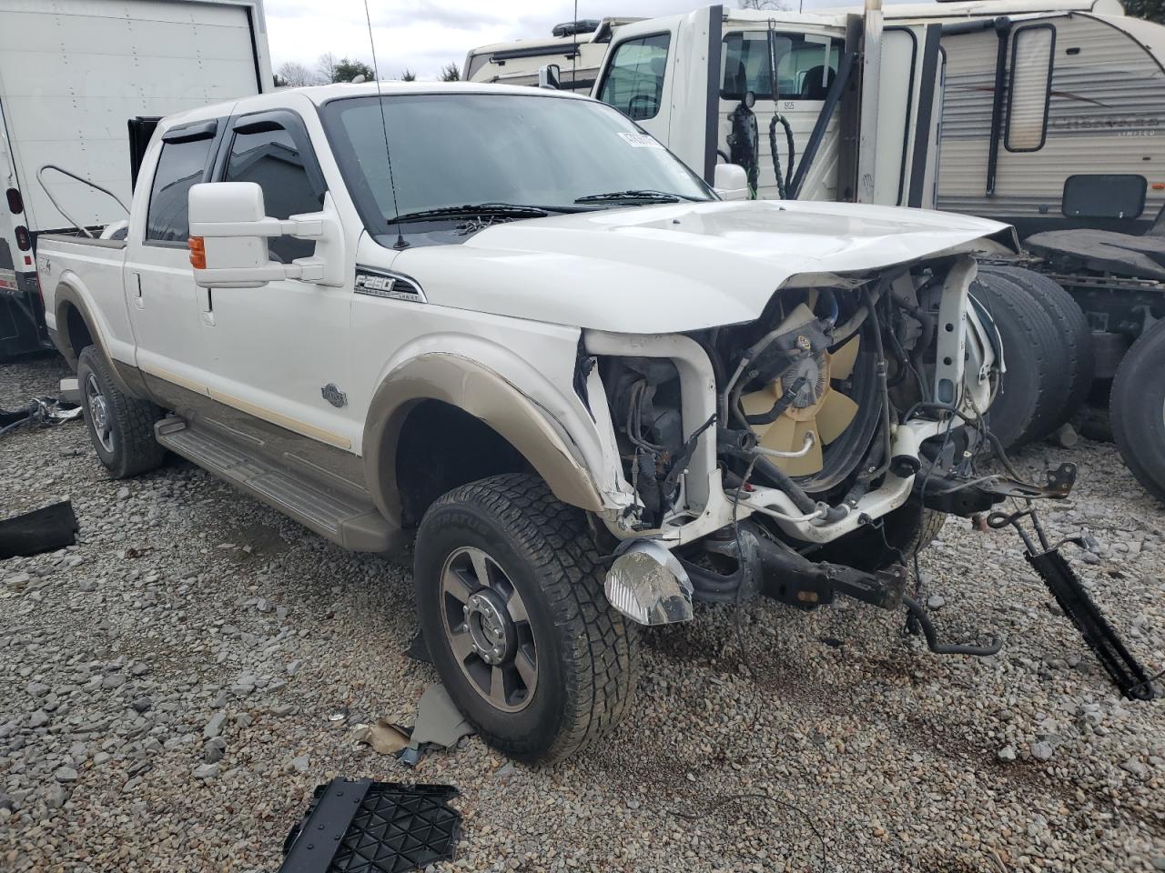 2013 Ford F250 VIN 1FT7W2BT0DEA91442 Copart auction photo, front end damage thumbnail 4