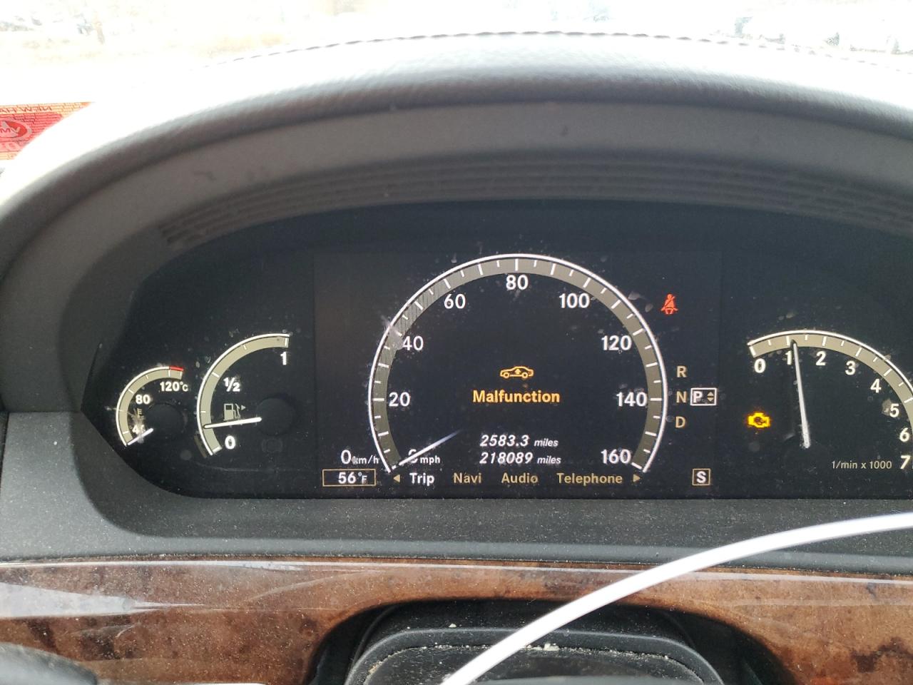 2008 Mercedes-Benz S-klasse VIN WDDNG86X38A201634 Copart auction photo, front end damage thumbnail 9