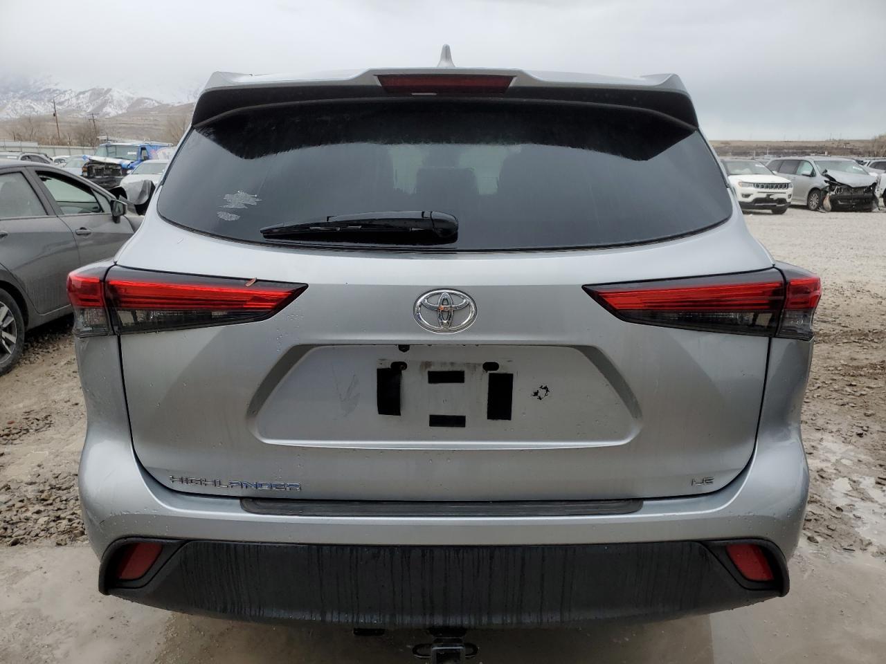 2021 Toyota Highlander VIN 5TDZZRAH7MS087243 Copart auction photo, front end damage thumbnail 6