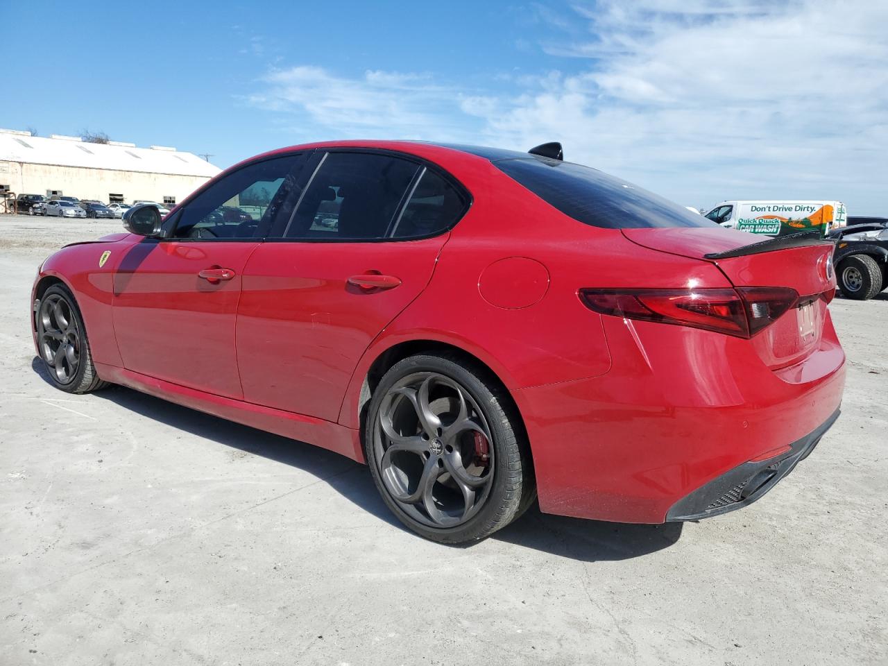 2020 Alfa Romeo Giulia VIN ZARFAMBN2L7634774 Copart auction photo, side damage thumbnail 2