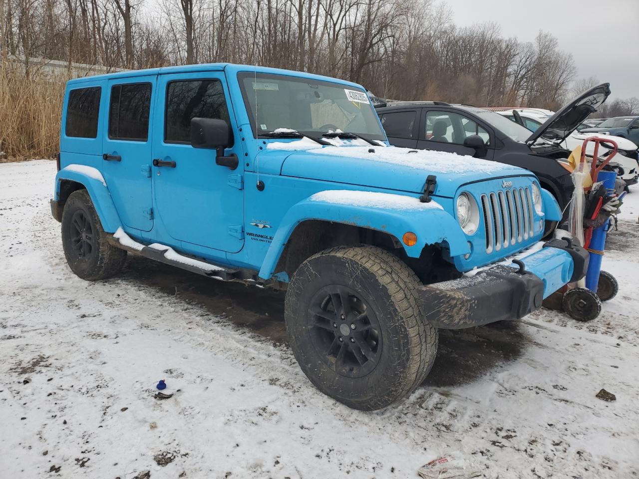 2017 Jeep Wrangler VIN 1C4BJWEG6HL605620 Copart auction photo, front end / side damage thumbnail 4