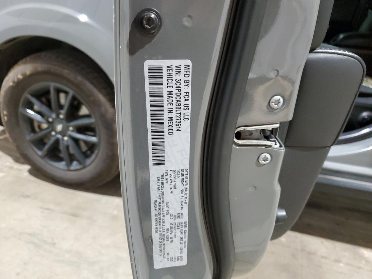 2020 Dodge Journey VIN 3C4PDCAB0LT273614 Copart auction photo, front end / minor dent/scratches damage thumbnail 13