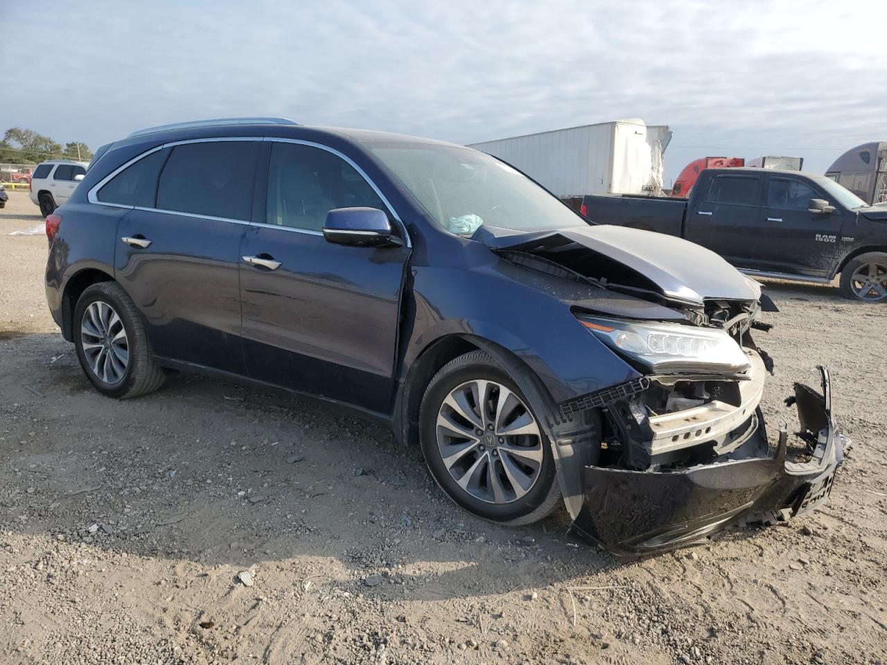 2014 Acura MDX VIN 5FRYD4H43EB023172 Copart auction photo, front end / frame damage damage thumbnail 4