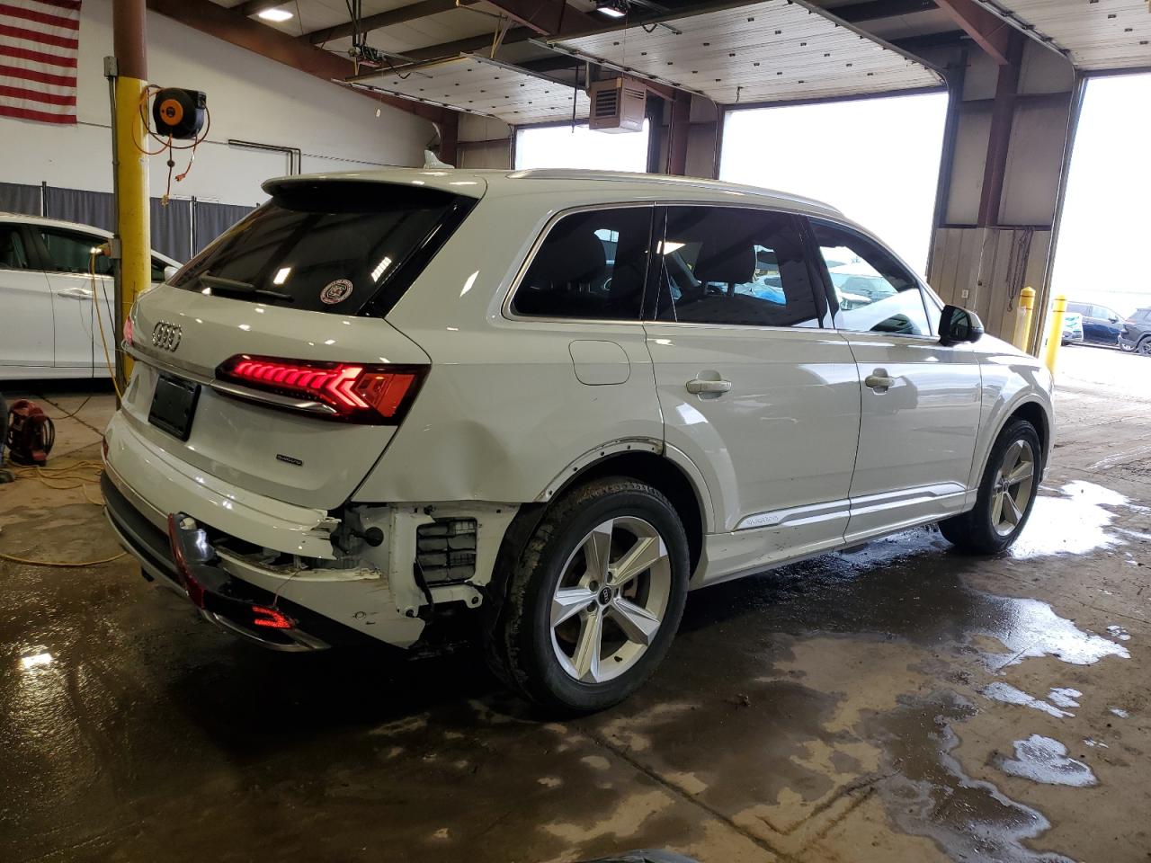 2021 Audi Q7 VIN WA1LJAF71MD027642 Copart auction photo, front end / rear end damage thumbnail 3