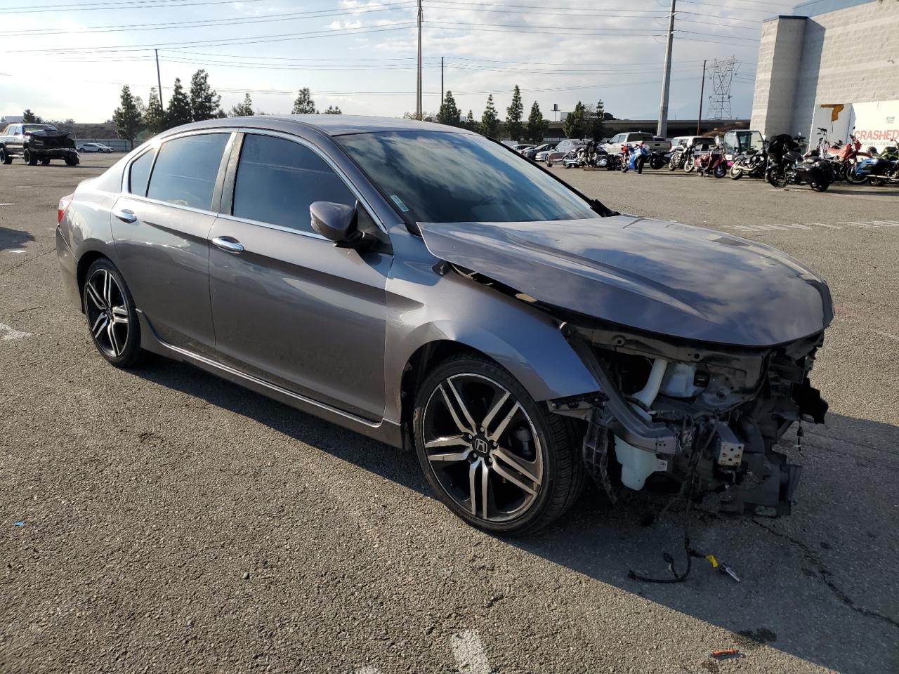 2017 Honda Accord VIN 1HGCR2F51HA127493 Copart auction photo, front end damage thumbnail 4