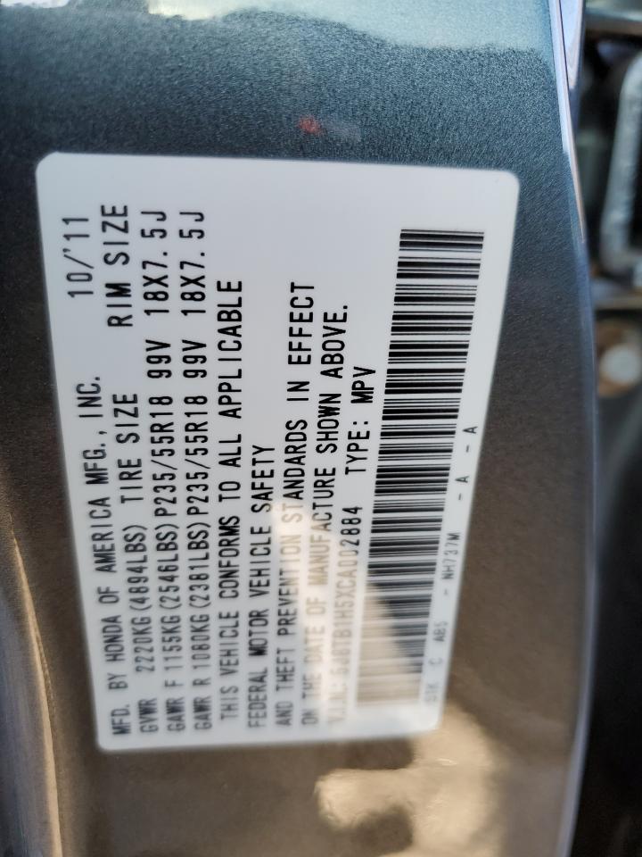 2012 Acura RDX VIN 5J8TB1H5XCA002884 Copart auction photo, rear end damage thumbnail 13