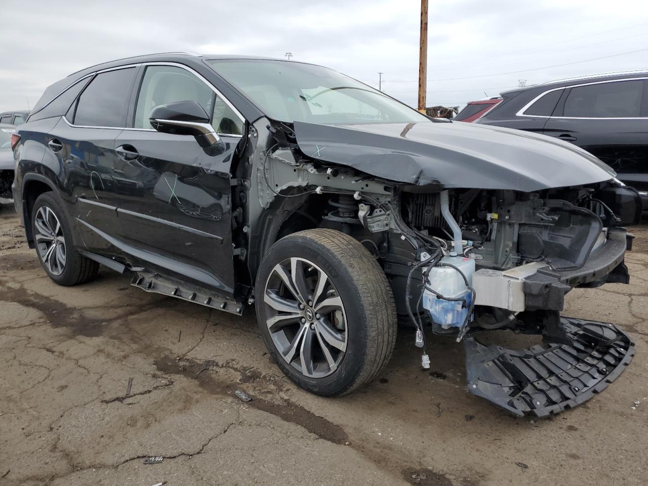 2022 Lexus RX VIN JTJHZKFA5N2043245 Copart auction photo, front end / side damage thumbnail 4