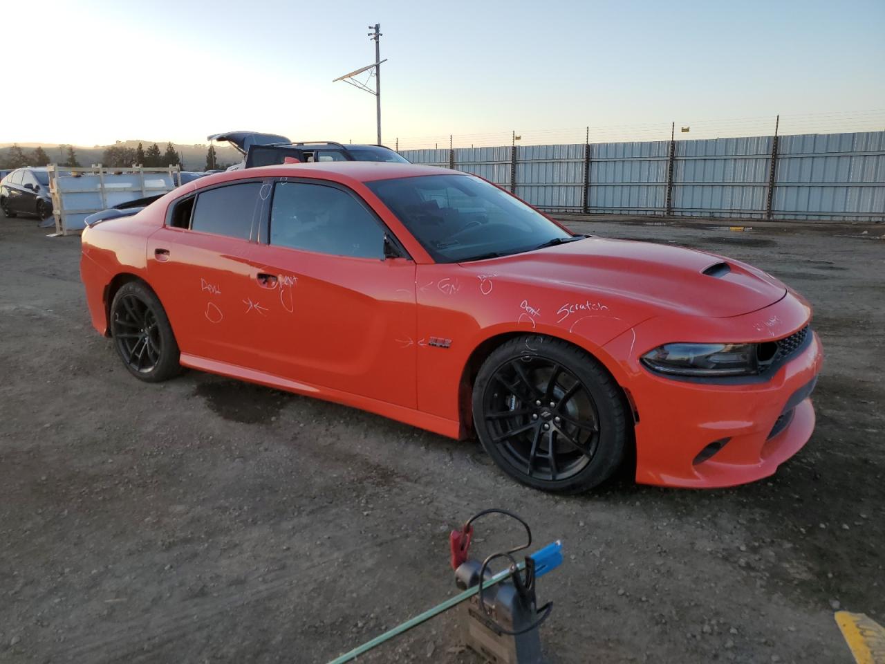 2020 Dodge Charger VIN 2C3CDXGJ9LH211954 Copart auction photo, vandalism damage thumbnail 4