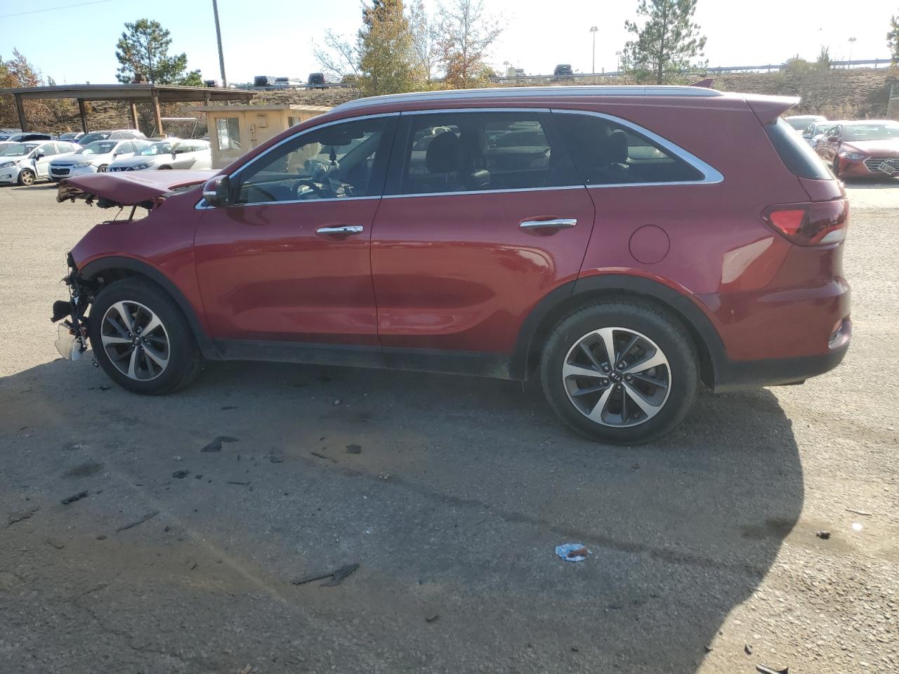 2019 KIA Sorento VIN 5XYPH4A57KG468507 Copart auction photo, front end damage thumbnail 2