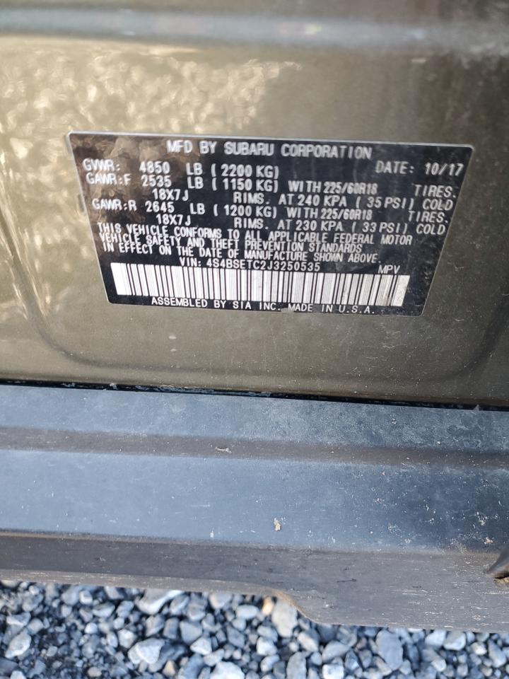 2018 Subaru Outback VIN 4S4BSETC2J3250535 Copart auction photo, front end damage thumbnail 15