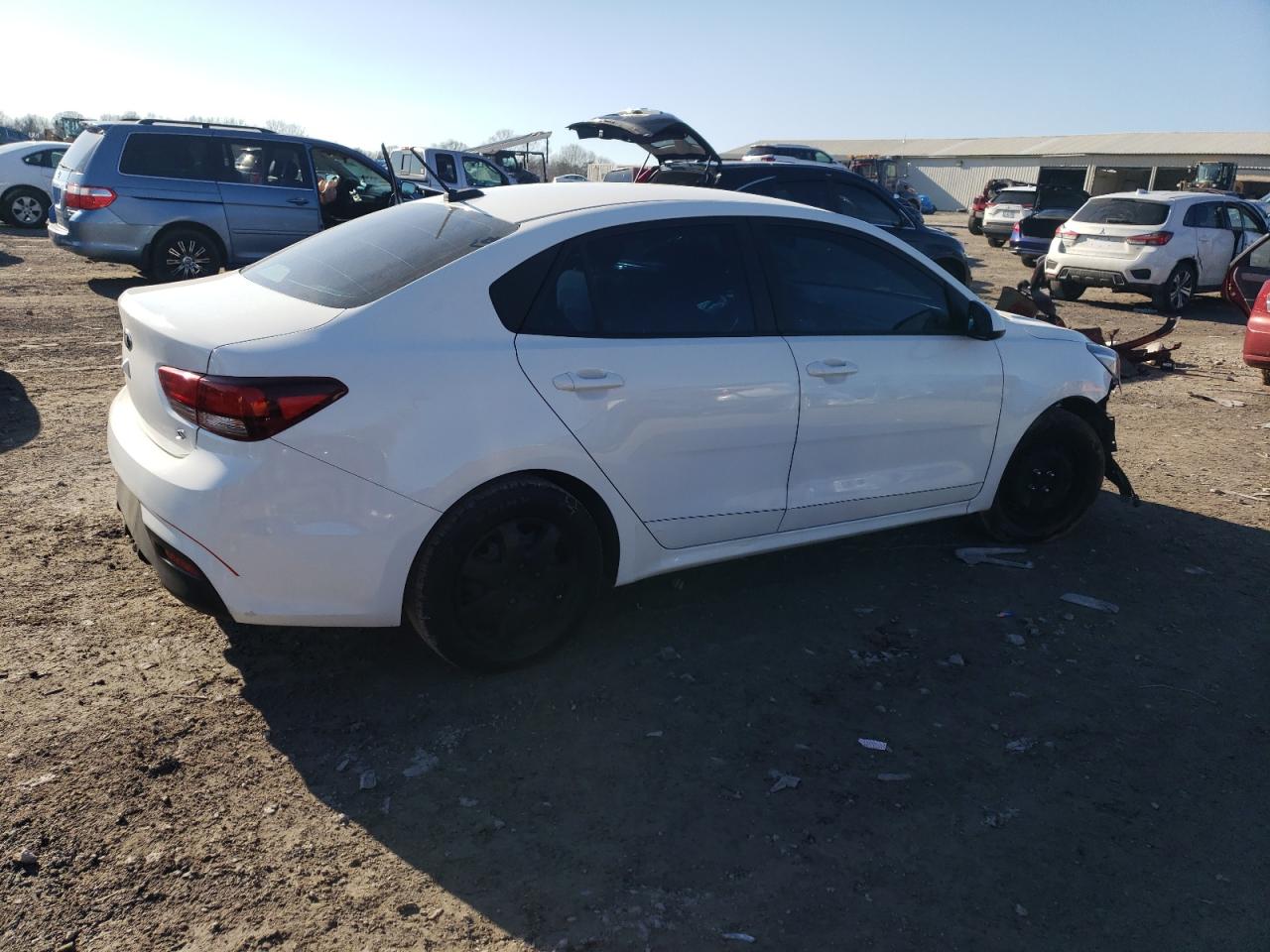 2018 KIA Rio VIN 3KPA24AB2JE142378 Copart auction photo, front end damage thumbnail 3