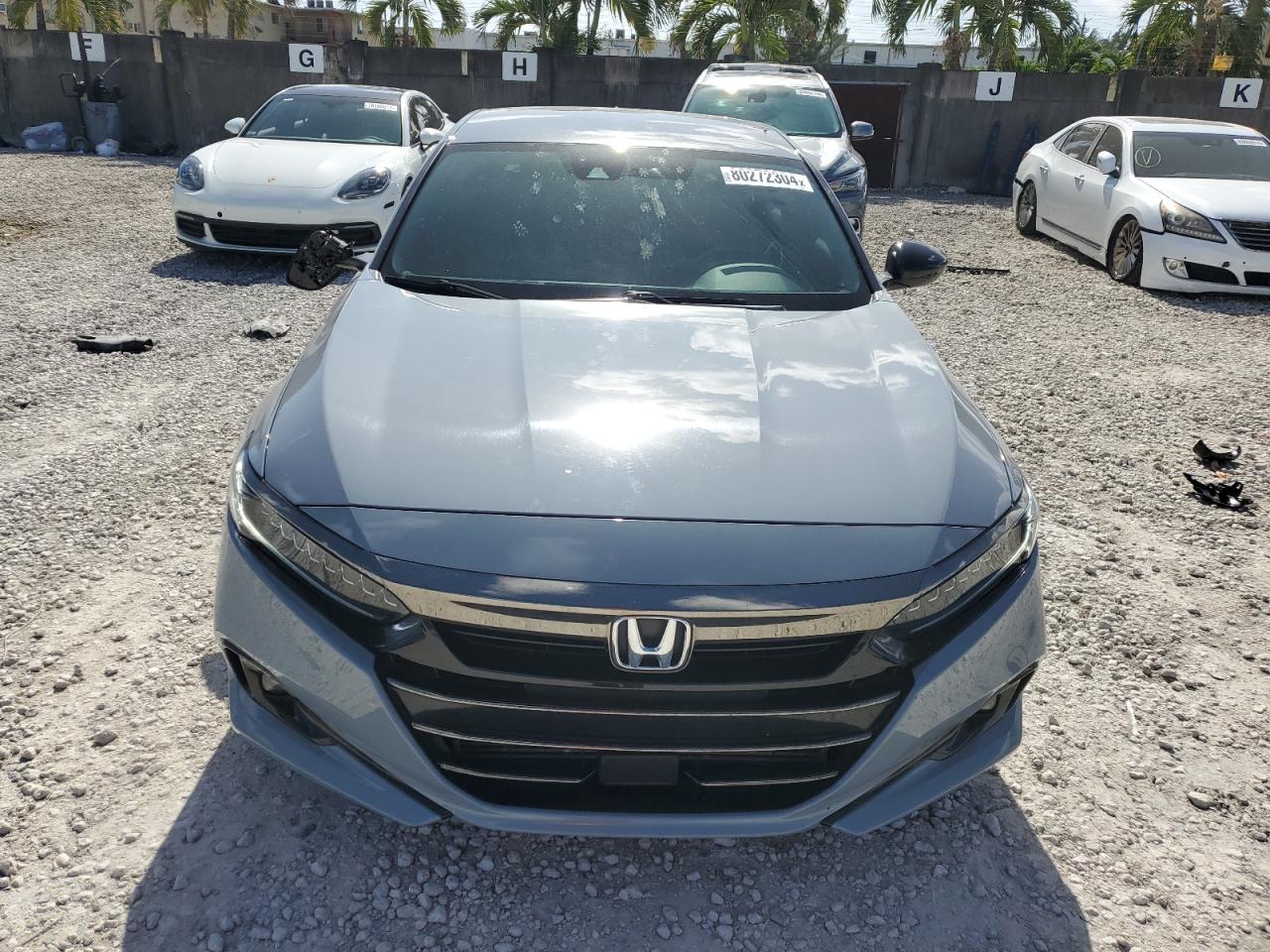 2022 Honda Accord VIN 1HGCV1F33NA016217 Copart auction photo, side / rear end damage thumbnail 5