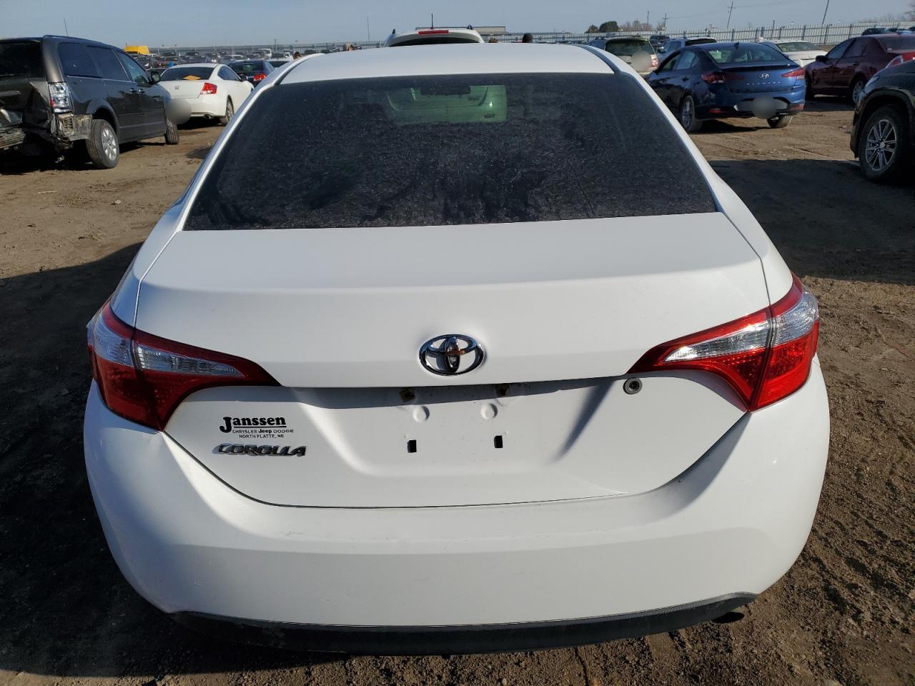 2015 Toyota Corolla VIN 2T1BURHE0FC339812 Copart auction photo, front end / hail damage thumbnail 6