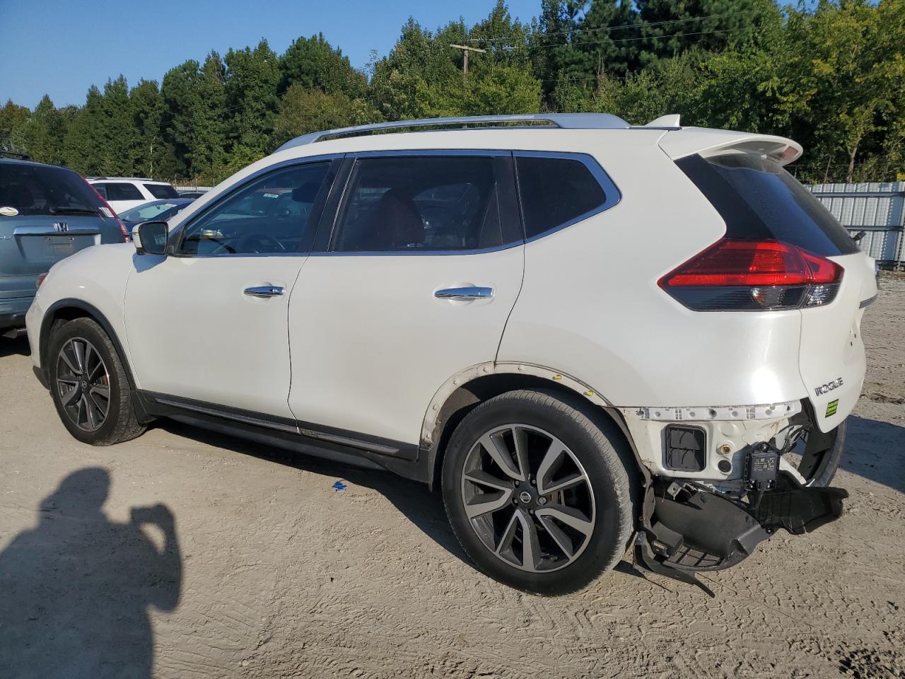 2017 Nissan Rogue VIN JN8AT2MT7HW145142 Copart auction photo, rear end damage thumbnail 2