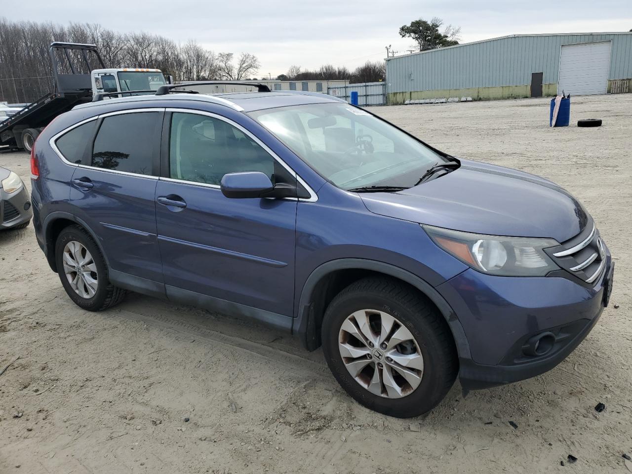 2013 Honda CR-V VIN 2HKRM4H77DH663871 Copart auction photo, front end / side damage thumbnail 4