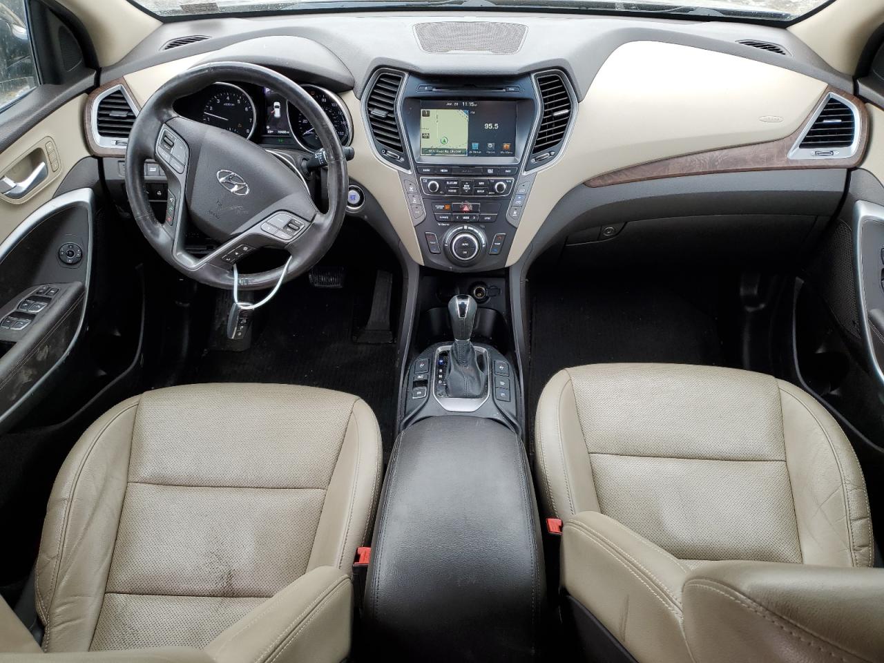 2018 Hyundai Santa Fe VIN KM8SRDHFXJU282474 Copart auction photo, front end damage thumbnail 8