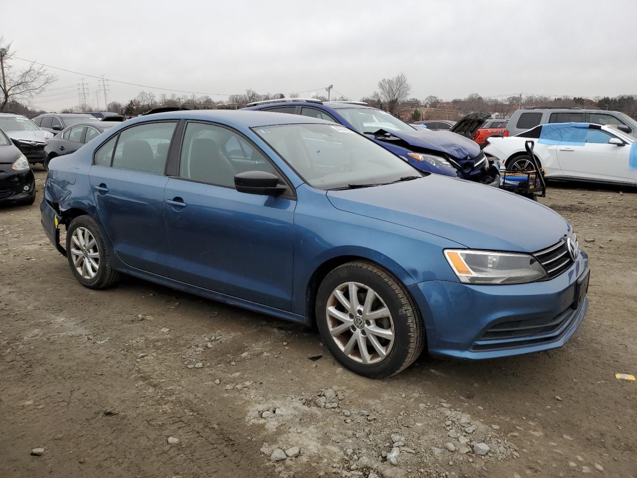 2015 Volkswagen Jetta VIN 3VWD17AJ6FM240171 Copart auction photo, rear end / minor dent/scratches damage thumbnail 4