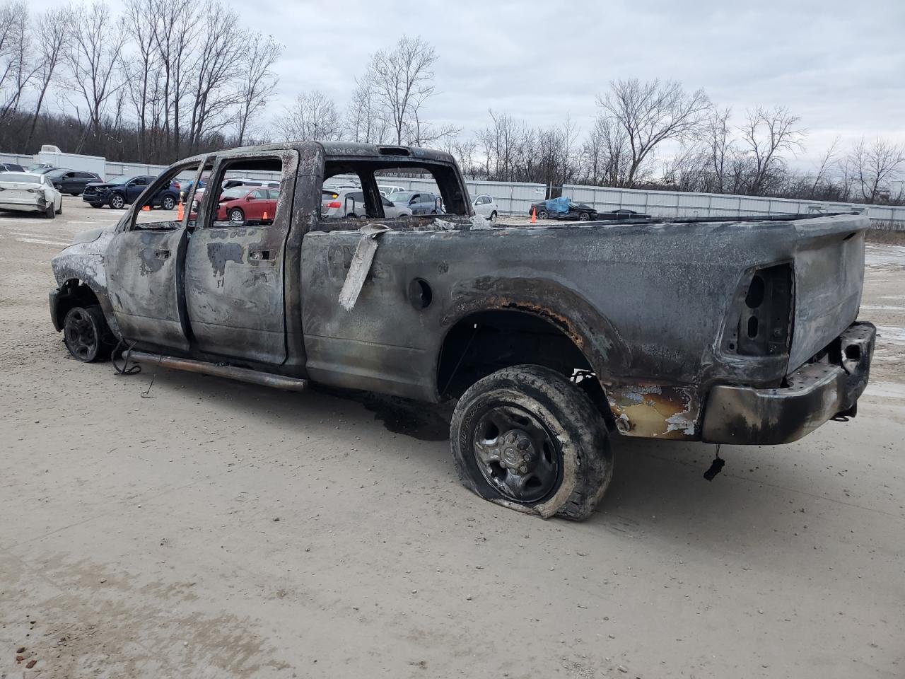 2012 Dodge RAM VIN 3C6TD5JT4CG187211 Copart auction photo, burn damage thumbnail 2
