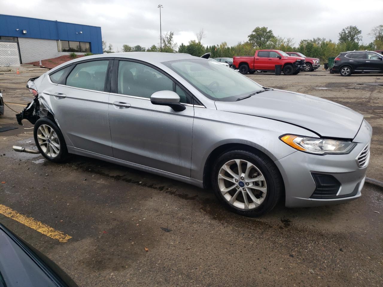 2020 Ford Fusion VIN 3FA6P0HD7LR129599 Copart auction photo, rear end damage thumbnail 4