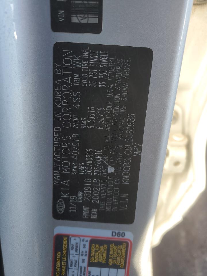 2020 KIA Niro VIN KNDCB3LC9L5361636 Copart auction photo, front end damage thumbnail 13