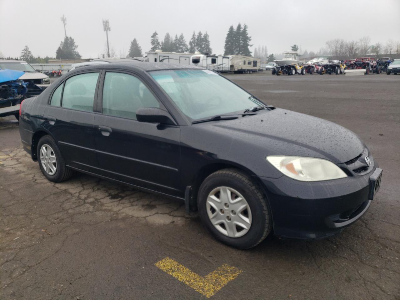 2005 Honda Civic VIN 2HGES16405H620917 Copart auction photo, rear end damage thumbnail 4