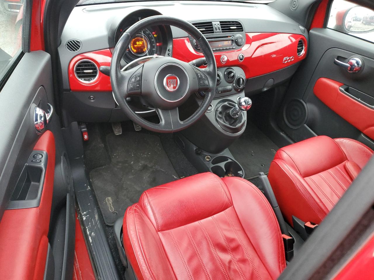 2013 Fiat 500 VIN 3C3CFFBR6DT554263 Copart auction photo, front end damage thumbnail 8