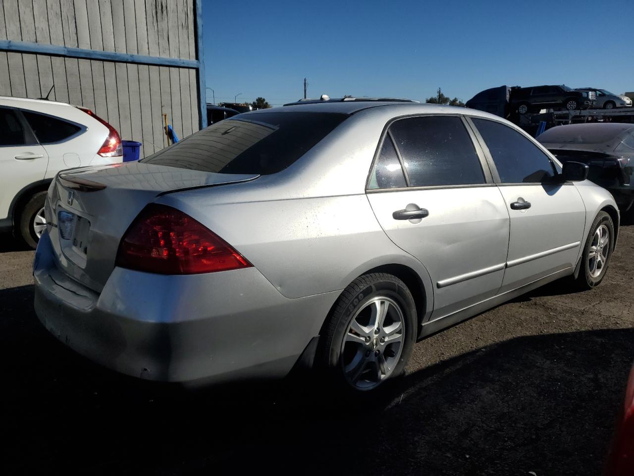 2007 Honda Accord VIN 1HGCM56167A164471 Copart auction photo, rear end damage thumbnail 3