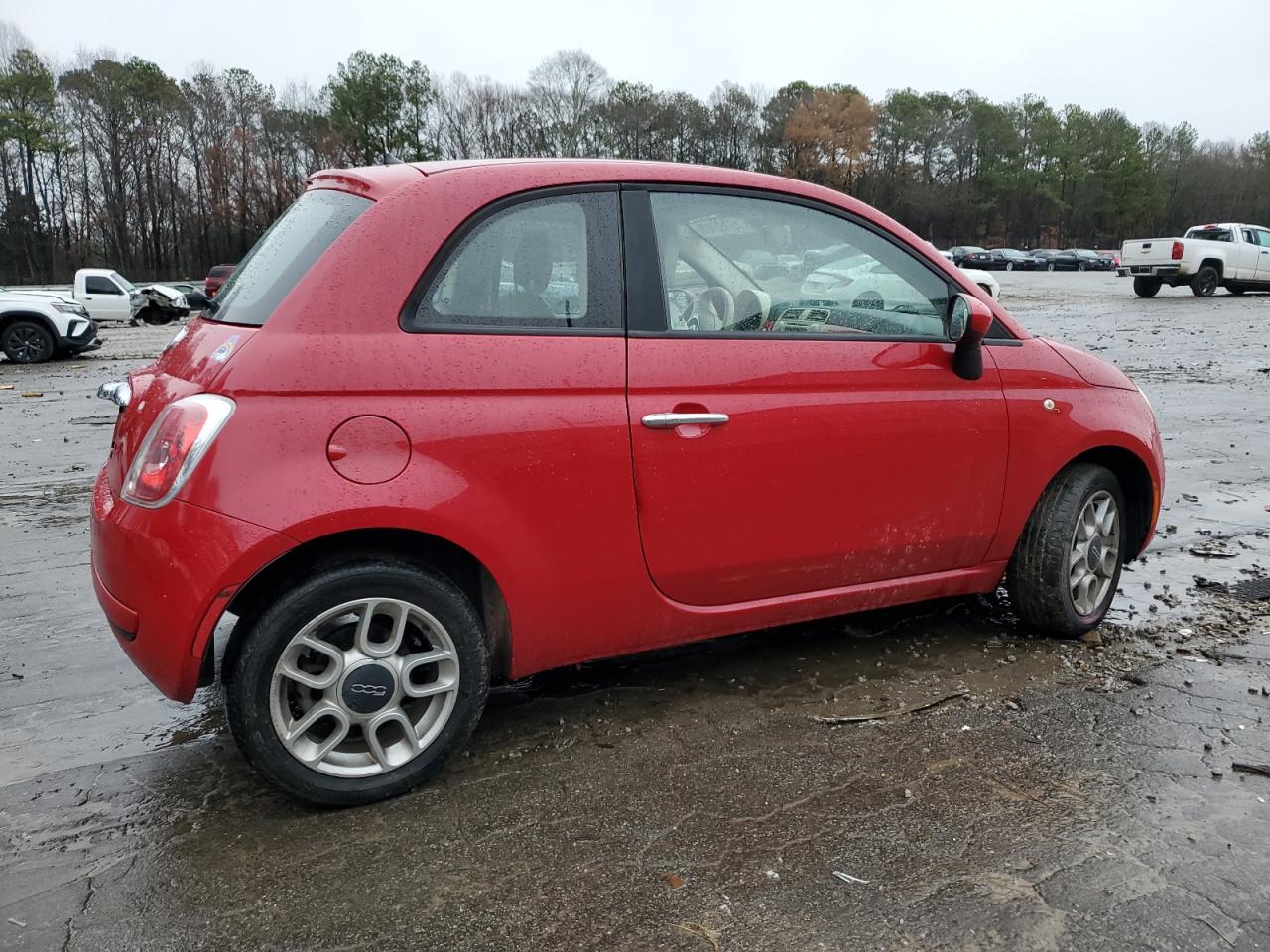 2012 Fiat 500 VIN 3C3CFFARXCT104647 Copart auction photo, front end / side damage thumbnail 3