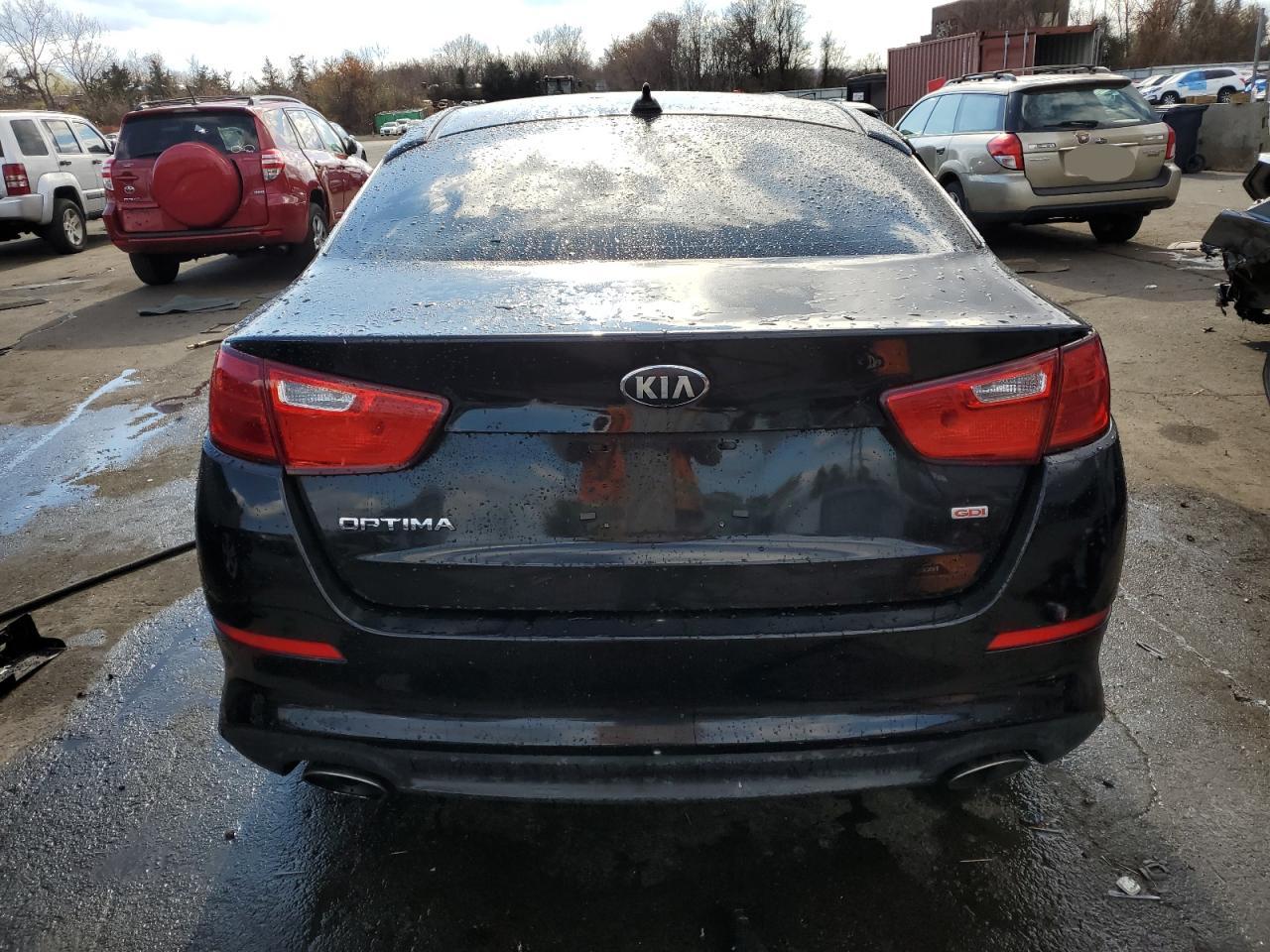 2015 KIA Optima VIN KNAGM4A72F5661141 Copart auction photo, front end / side damage thumbnail 6