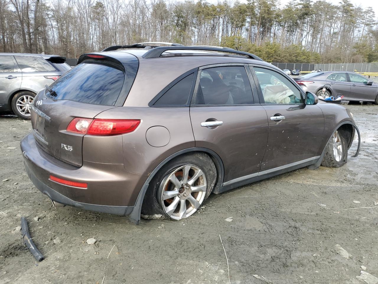 2007 Infiniti FX VIN JNRAS08W67X203760 Copart auction photo, front end / undercarriage damage thumbnail 3