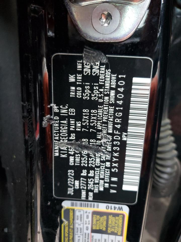 2024 KIA Sportage VIN 5XYK33DF4RG140401 Copart auction photo, all over damage thumbnail 14