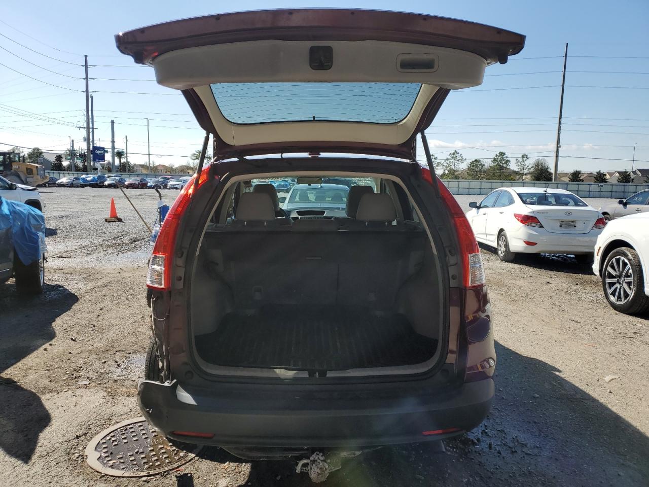 2012 Honda CR-V VIN 5J6RM3H71CL036744 Copart auction photo, rear end / undercarriage damage thumbnail 6