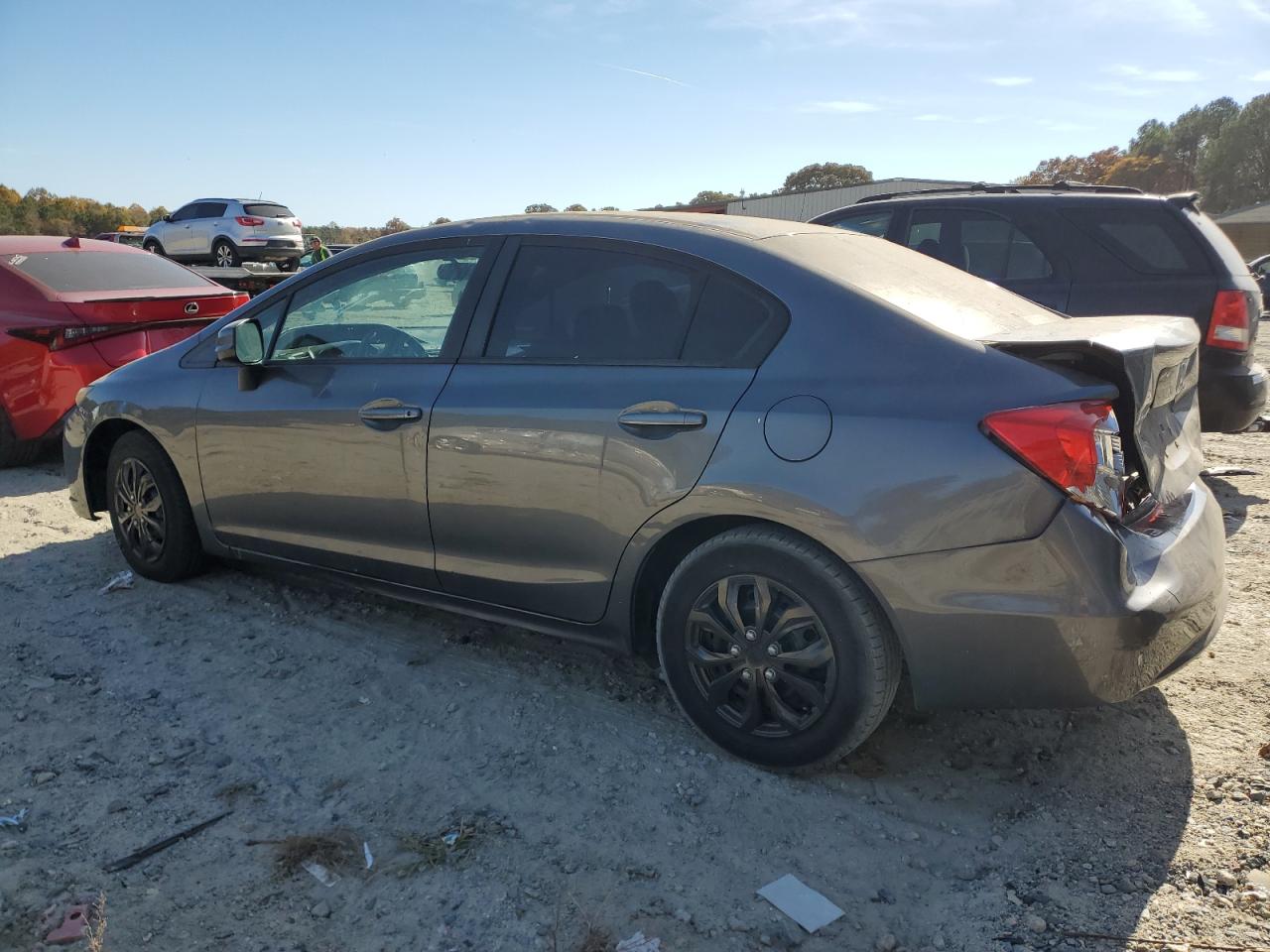 2012 Honda Civic VIN 19XFB2F55CE335656 Copart auction photo, rear end damage thumbnail 2