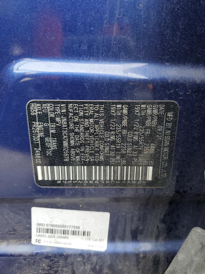 2021 Nissan Rogue VIN JN8AT3CA7MW025678 Copart auction photo, front end damage thumbnail 14