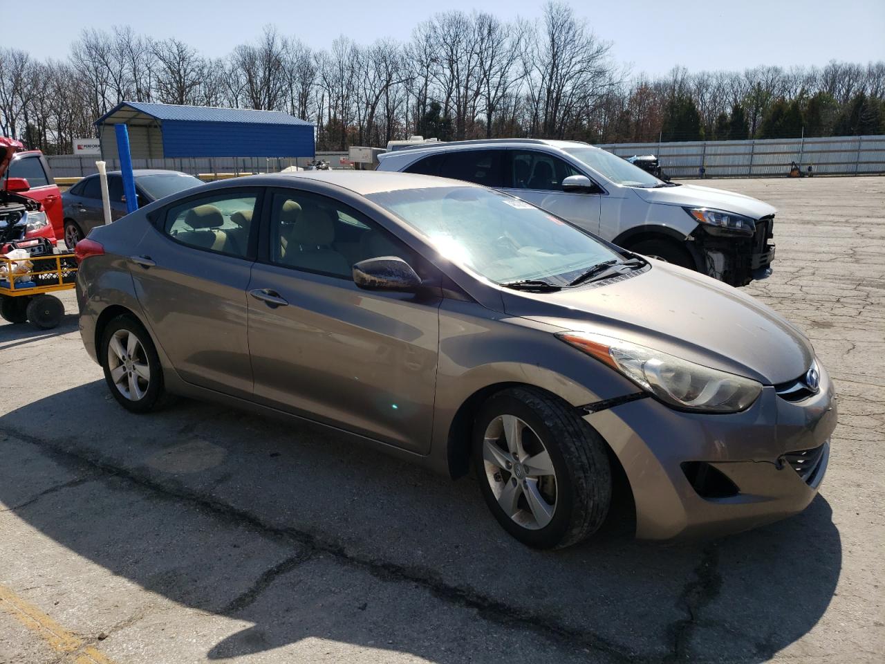 2013 Hyundai Elantra VIN 5NPDH4AE0DH333254 Copart auction photo, front end / hail damage thumbnail 4