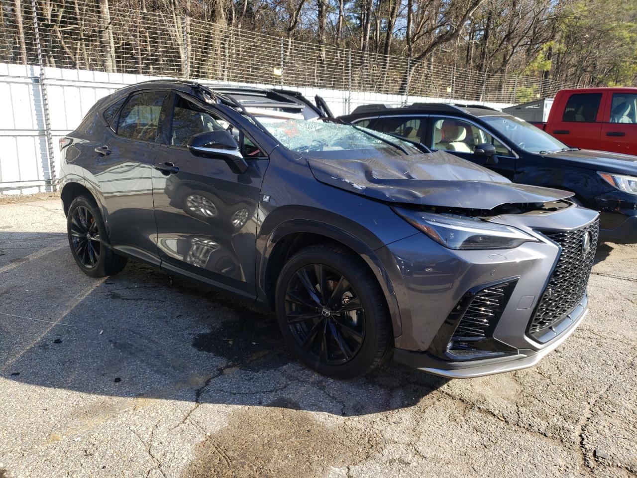 2024 Lexus NX VIN JTJKKCFZ8R2030436 Copart auction photo, top/roof / side damage thumbnail 4