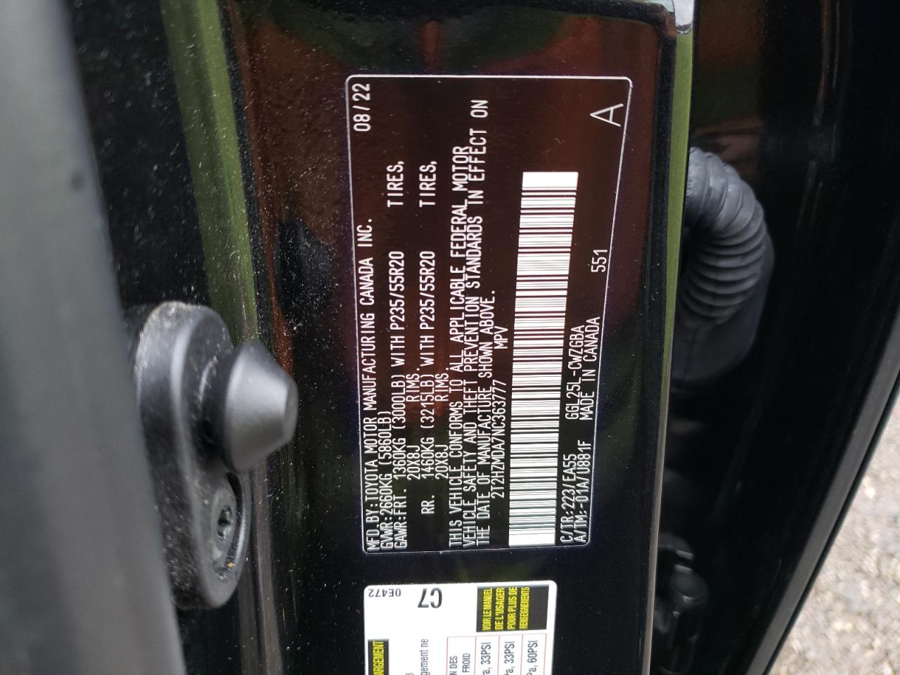 2022 Lexus RX VIN 2T2HZMDA7NC363777 Copart auction photo, rear end / front end damage thumbnail 14