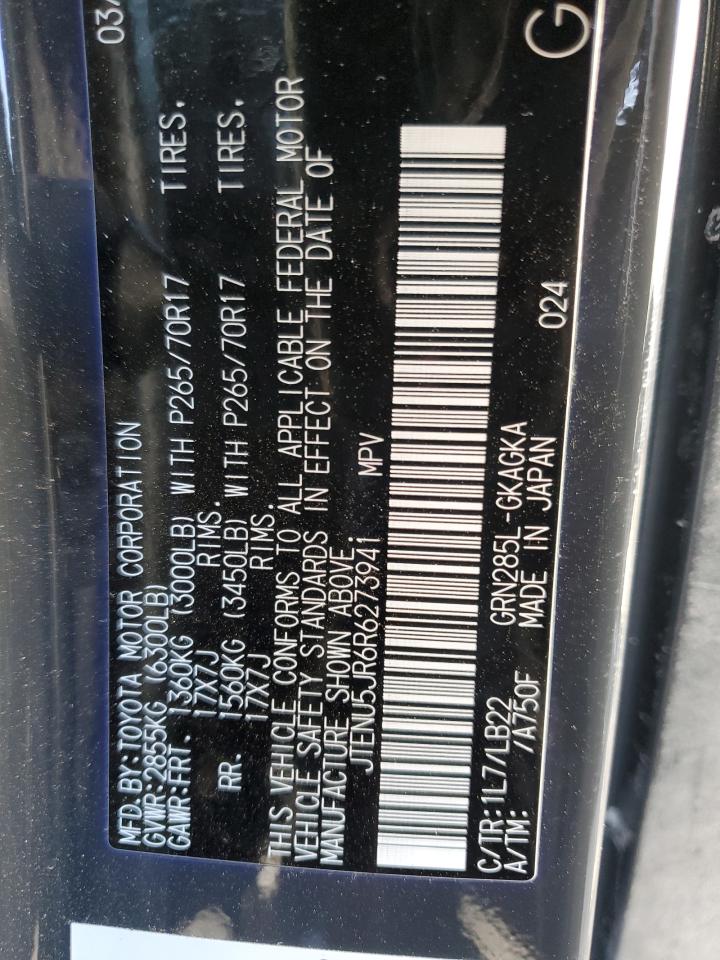 2024 Toyota 4Runner VIN JTENU5JR6R6273941 Copart auction photo, front end / rear end damage thumbnail 15